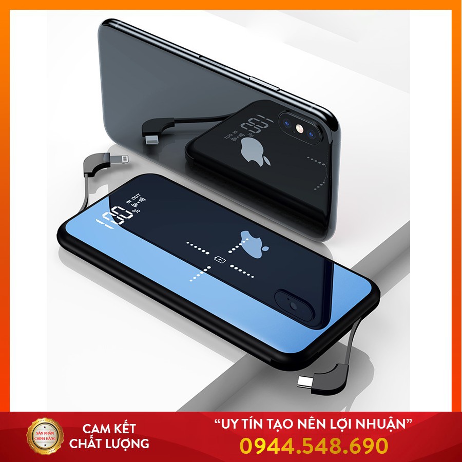 [CAM KẾT UY TÍN CHẤT LƯỢNG] SẠC DỰ PHÒNG KẾT HỢP SẠC KHÔNG DÂY 10000MAH TOVAOON K6