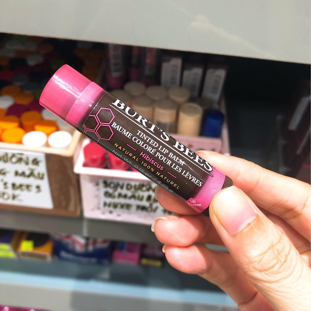 Son dưỡng có màu Burt's Bees Hibiscus Tinted Lip Balm