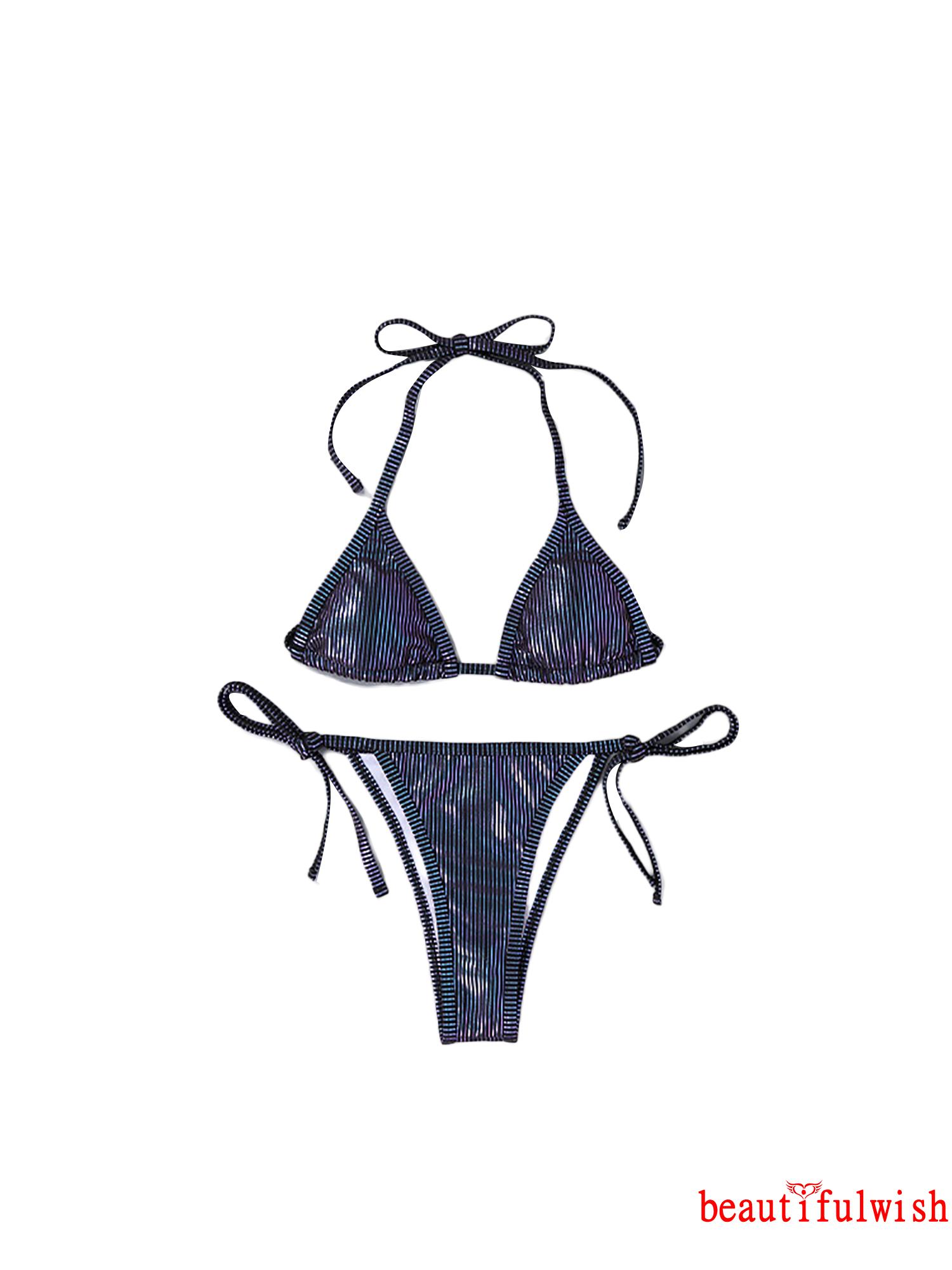 Set Đồ Tắm Họa Tiết Sọc Ngang Quyến Rũ Dành Cho Nữ | BigBuy360 - bigbuy360.vn