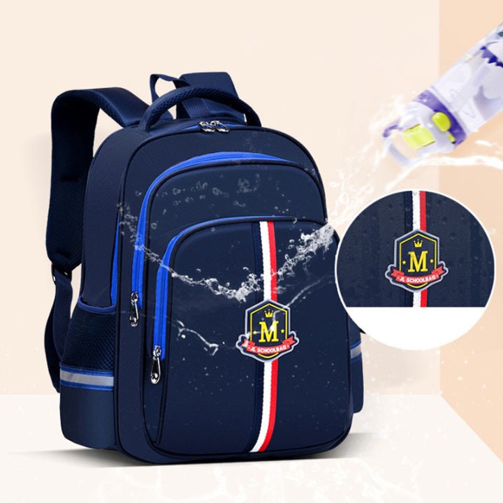 Balo chống gù, siêu nhẹ, phản quang dành cho học sinh từ lớp 1 đến lớp 7 đựng vừa sổ a4 BALO-543