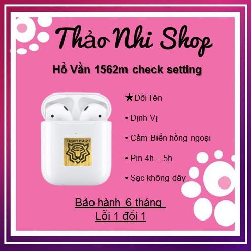 ⚡ Mã THAONHI12 HOÀN 10K XU ⚡ 1562M ⚡ Tai nghe Bluetooth TWS Hổ Vằn 1562M Check setting Dùng cả IOS & Androi