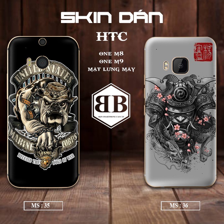 Dán Skin mặt lưng máy cho HTC One M8 và One M9 dùng thay ốp lưng điện thoại