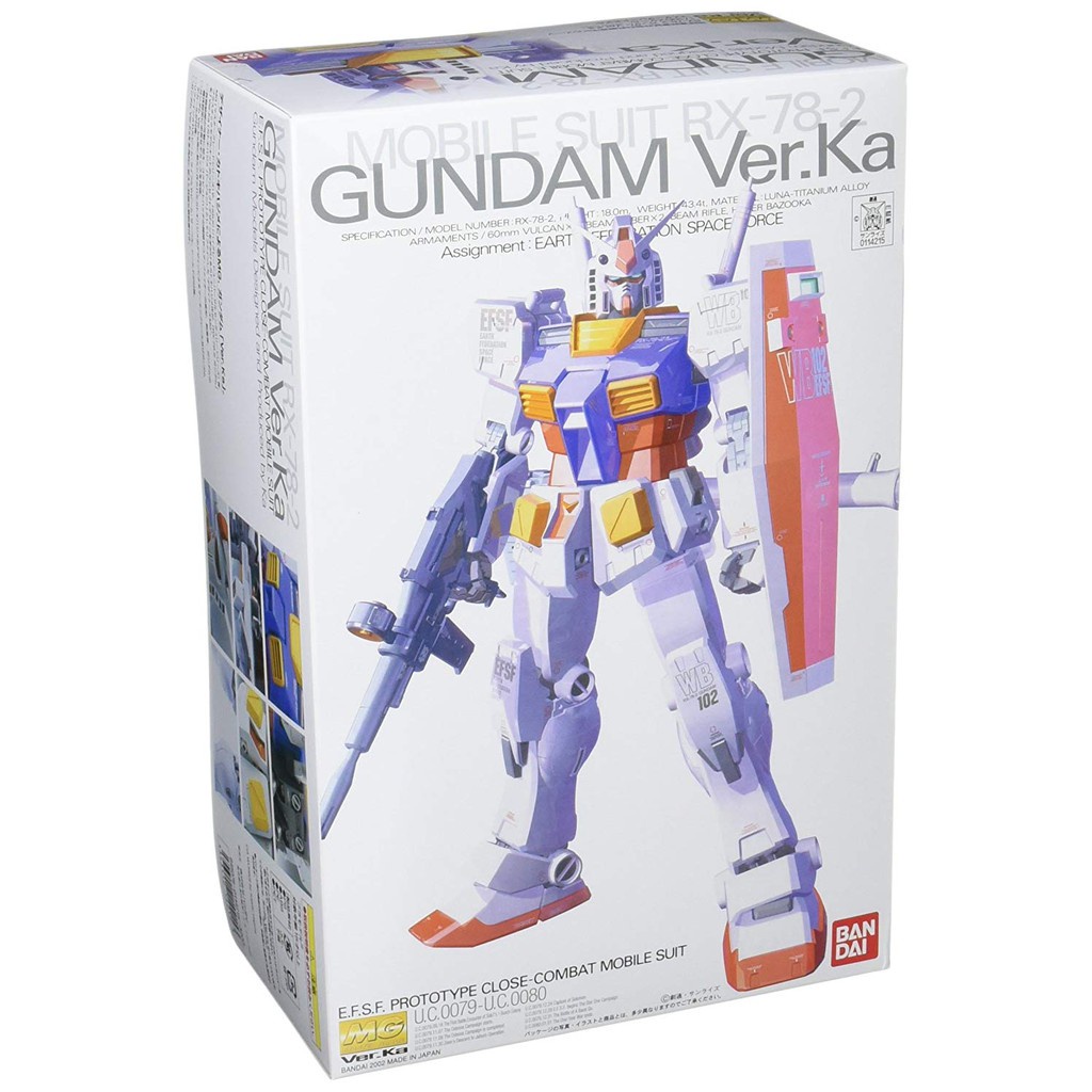[Chính hãng] Mô Hình Gundam MG RX-78-2 Gundam Ver.Ka Chính hãng Bandai