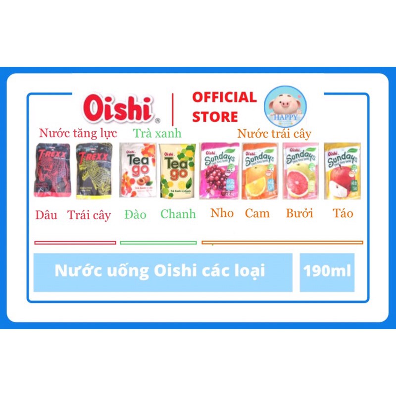 Nước giải khát Oishi đủ vị 190ml