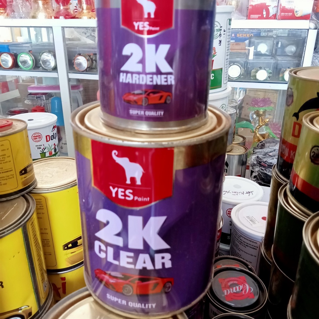 Sơn bóng 2k, phủ bóng xe ô tô, xe gắn máy (2 thành phần)