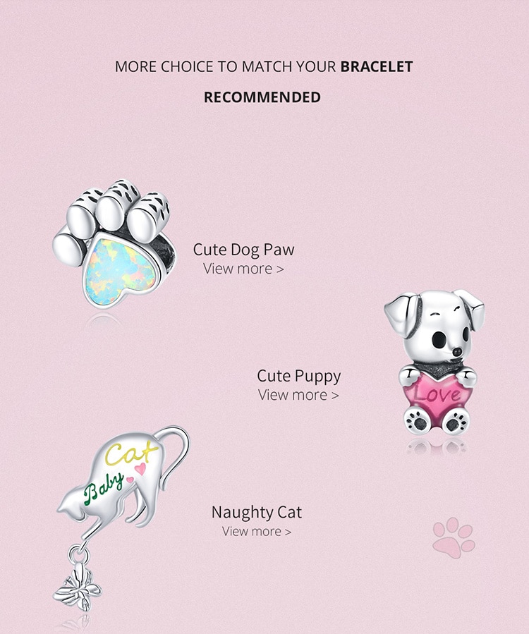 Mặt Trang Sức Bamoer SCC1681 Chất Liệu Bạc 925 Thiết Kế Mặt Trơn Kiểu Hình Chú Chó Poodle Dễ Thương Để Làm Trang Sức DIY