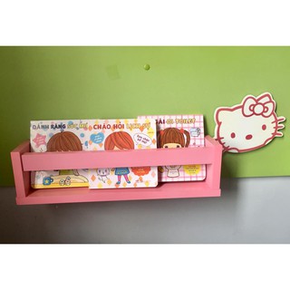 KỆ SÁCH TREO TƯỜNG THANH NGANG MÀU HỒNG  XYZDECOR