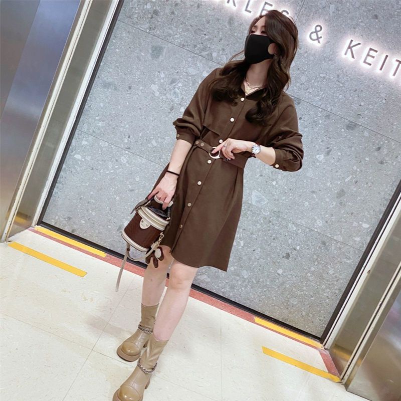 Đầm Sơ Mi Dáng Rộng Thời Trang Xuân Thu 2022 Cho Nữ 2022