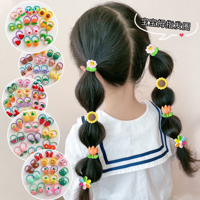 Dây Buộc Tóc Cao Su Co Giãn Thời Trang Cho Bé Gái