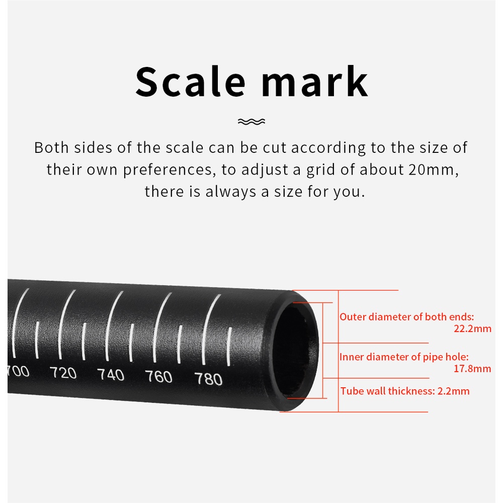 Tay Cầm Lái 31.8*780mm Bằng Hợp Kim Nhôm Cho Xe Đạp Leo Núi