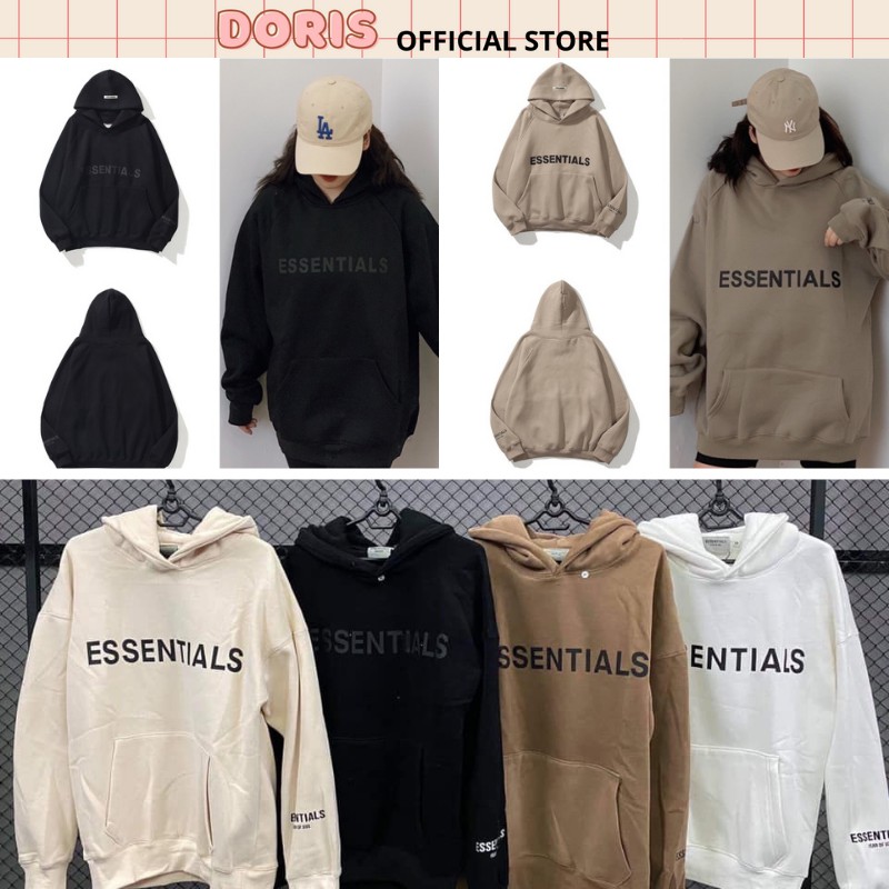 [Hoodie Ullzang] Áo hoodie nỉ ESSENTIAL dày dặn form rộng bao chất đẹp