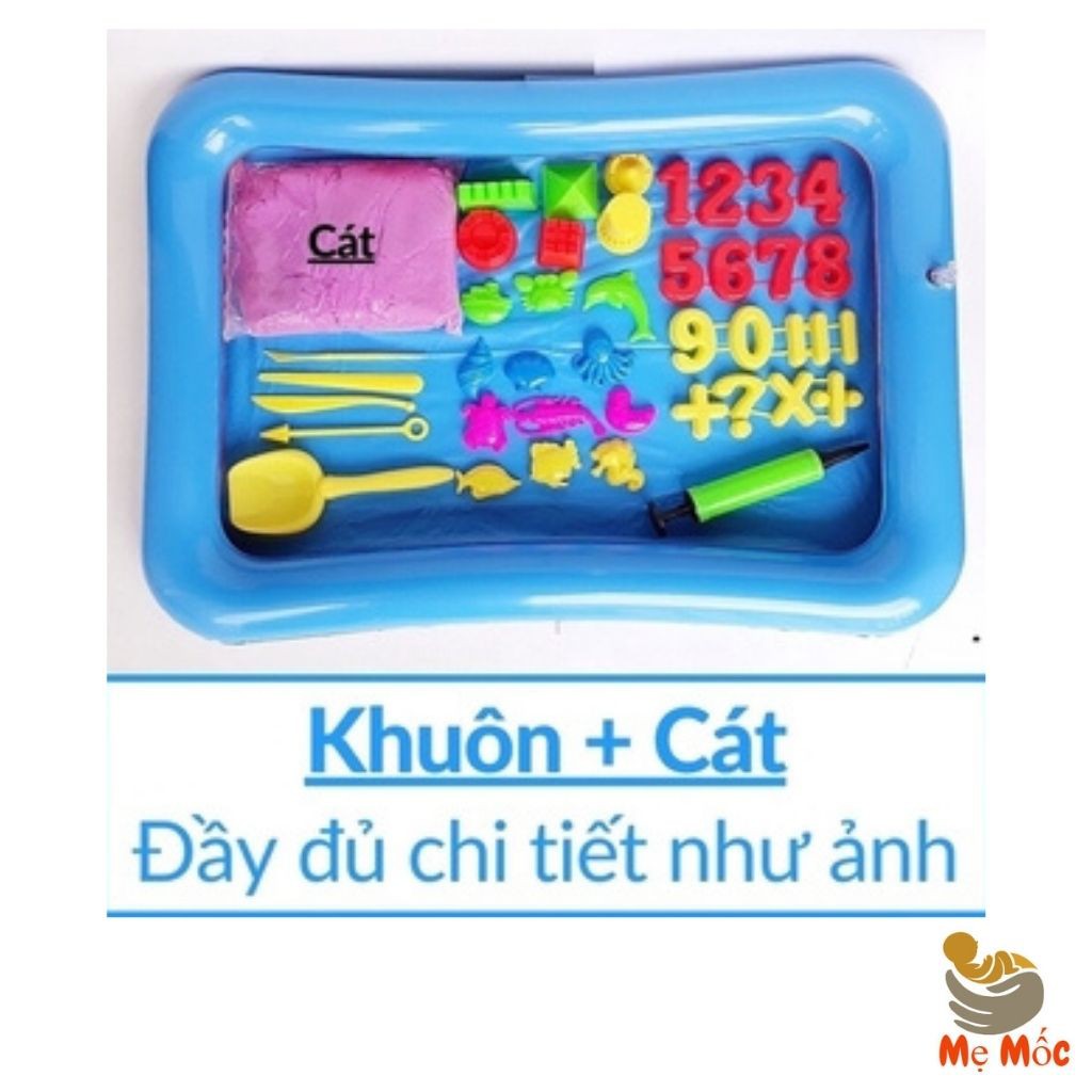 Đồ Chơi Cát Động Lực Đủ Bộ Khuôn+0.8kg Cát,Cát Nặn Trọng Lực Sinh Học Không Lo Bẩn Tay An Toàn Cho Trẻ,Mẹ Mốc ,HCSH