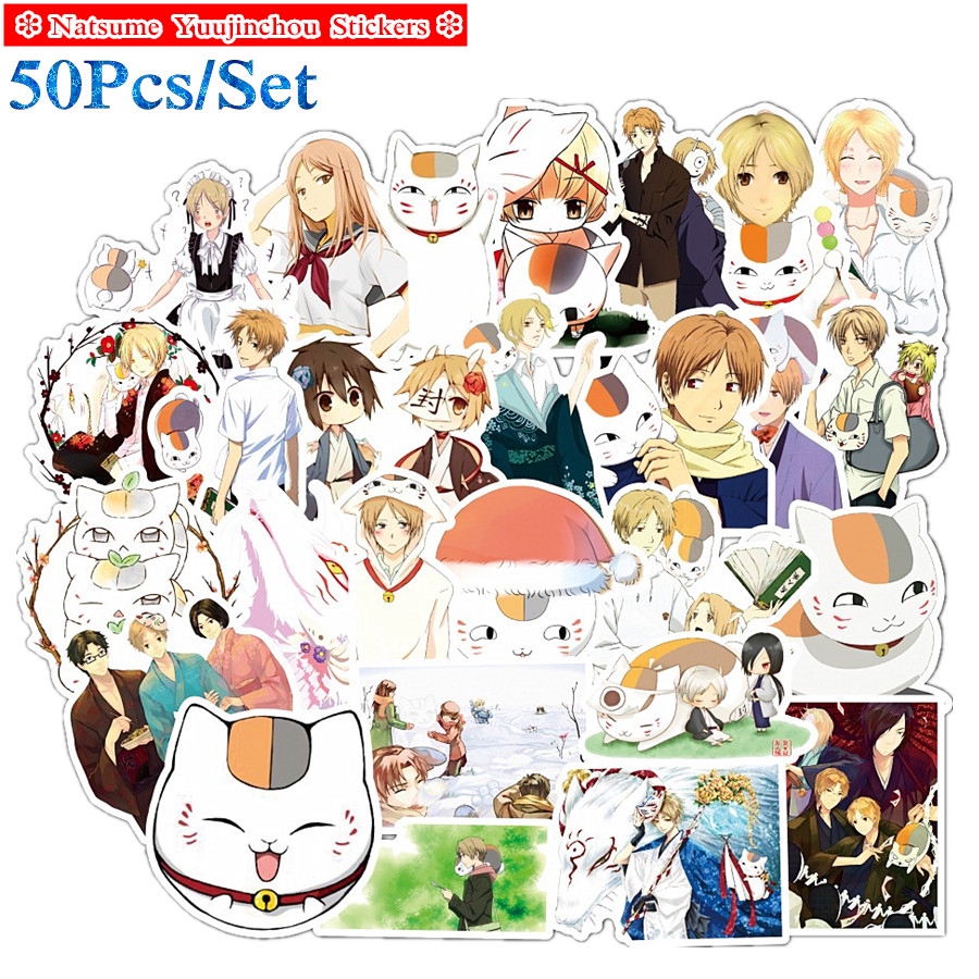 ❉ Natsume Yuujinchou Series 01 Stickers ❉ 50Pcs/Set Anime Natsume Takashi Madara DIY Fashion Mixed Luggage Laptop Skateboard Doodle Decals Stickers