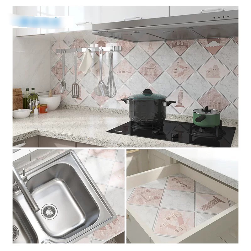 1m dài decal dán bếp tráng nhôm cách nhiệt 60cm LÂU ĐÀI
