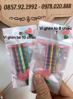 Set 10 chiếc ghim tóc nhiều màu