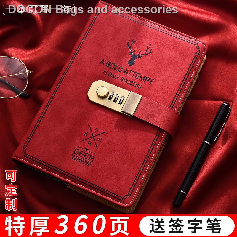sổ ghi chép nhật ký có khóa mật khẩu dày in hình hươu cổ điển sáng tạo