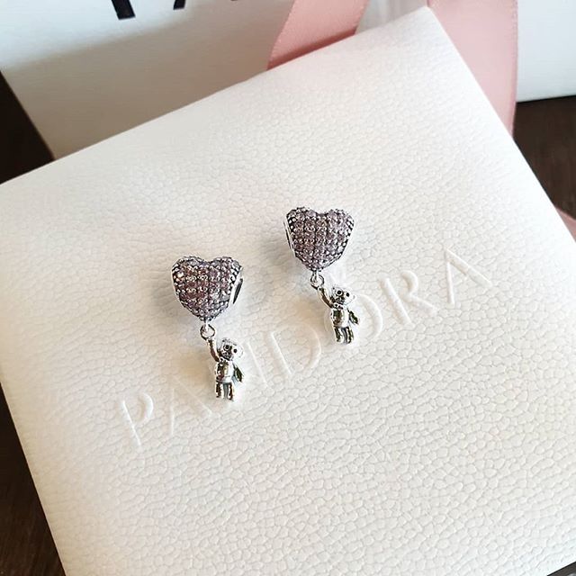 Gấu tim treo bạc 925