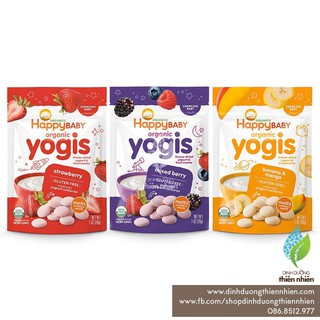 Bánh Ăn Dặm Sữa Chua Sấy Khô Hữu Cơ Happy Baby Organic Yogis, 28g