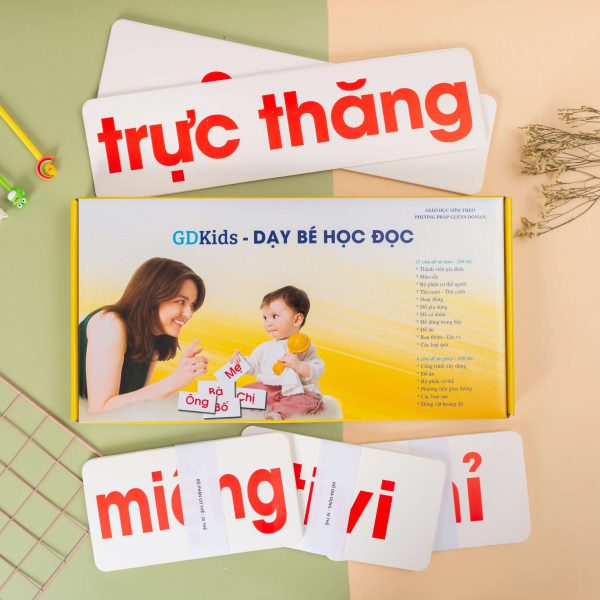 Flashcard Dạy Trẻ Học Đọc Glenn Doman - Bộ 300 thẻ học thông minh Phát triển ngôn ngữ cho trẻ từ 0-6 tuổi