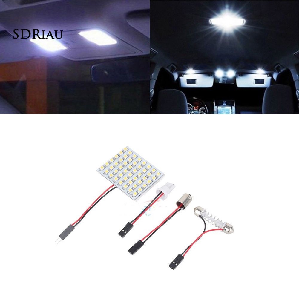 Bóng đèn LED SMD 48 bóng T10 4W 12V phát ánh sáng trắng gắn xe ô tô