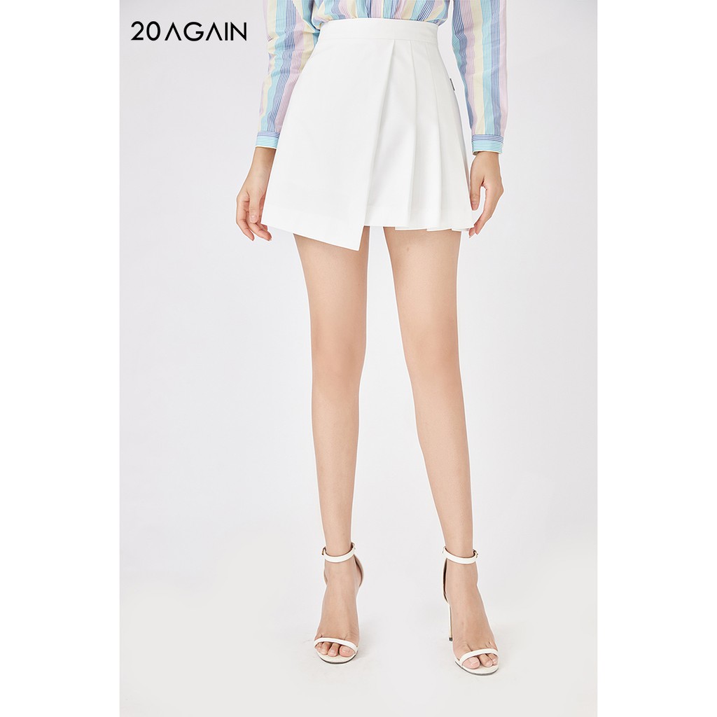 Chân váy chữ A xếp ly 1 bên 20AGAIN, hàng thiết kế trẻ trung, hiện đại, có lót trong JBW1165 | BigBuy360 - bigbuy360.vn