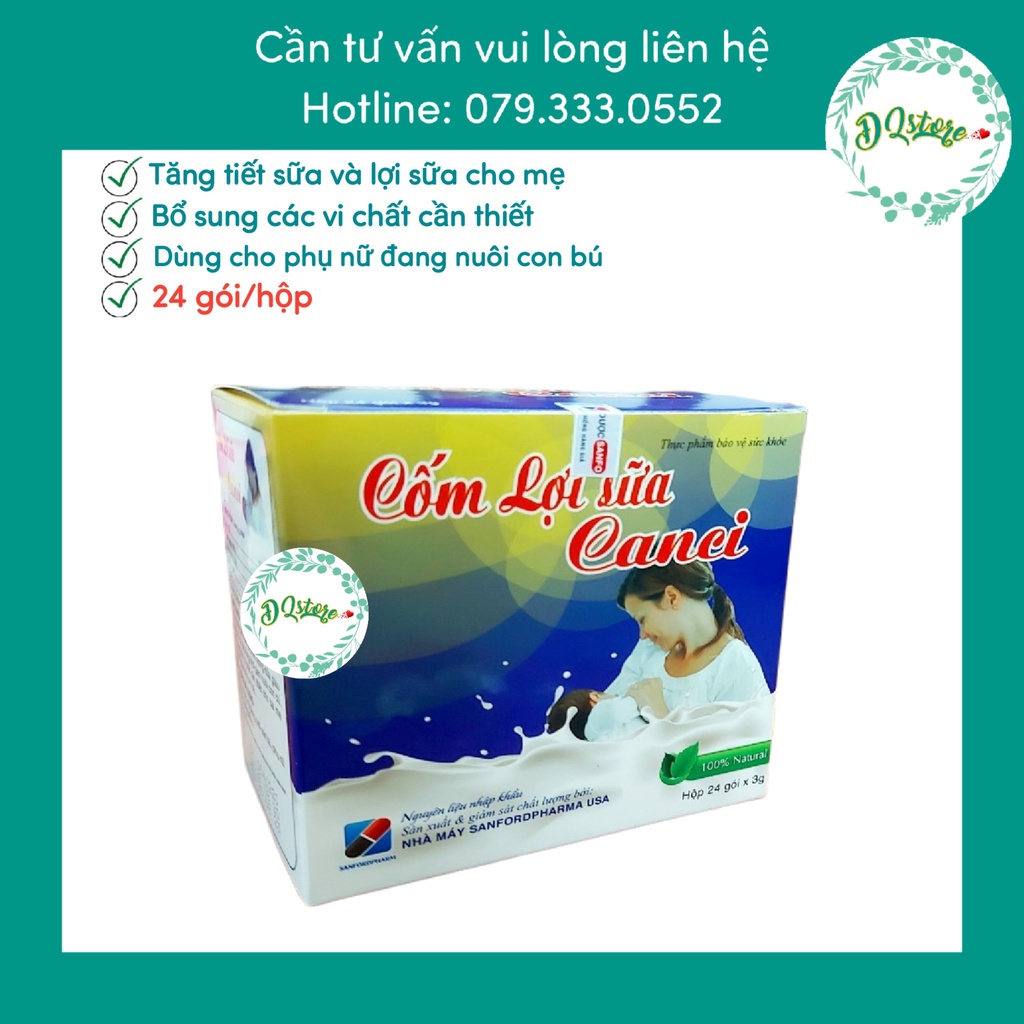 Cốm Lợi Sữa Canxi - hộp 24 gói