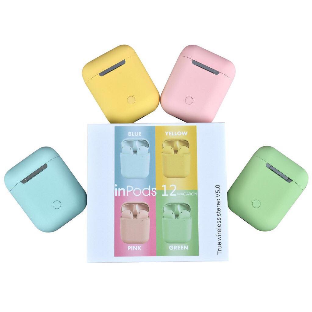 Tai Nghe Nhét Tai inPods 12 Eleven i12 TWS Macaron Bluetooth 5.0 Âm Thanh Hifi Chất Lượng Cao