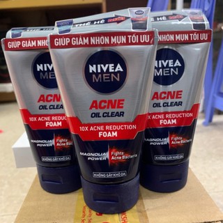 Sữa rửa mặt nivea men anti acne ngừa mụn 100g