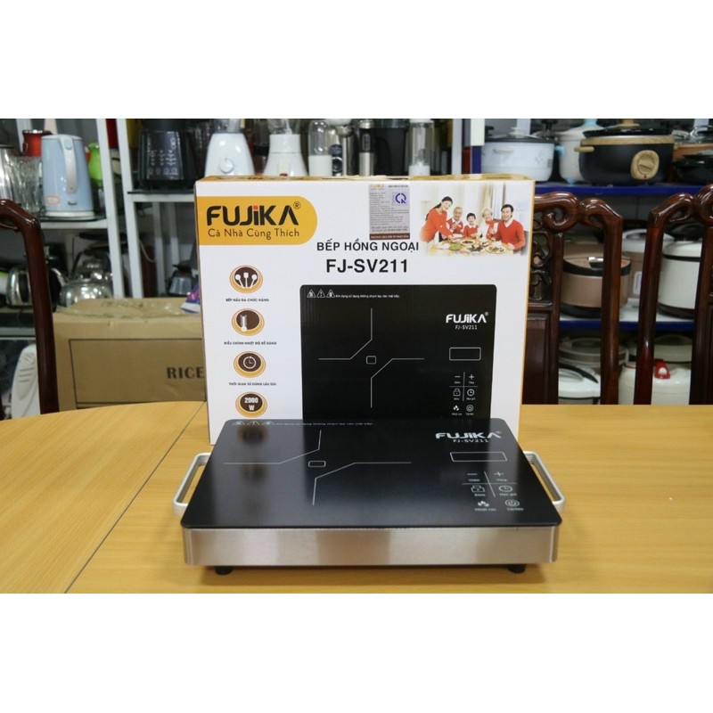 Bếp hồng ngoại 2000W Fujika FJ-SV211 Mặt Kính Cao Cấp