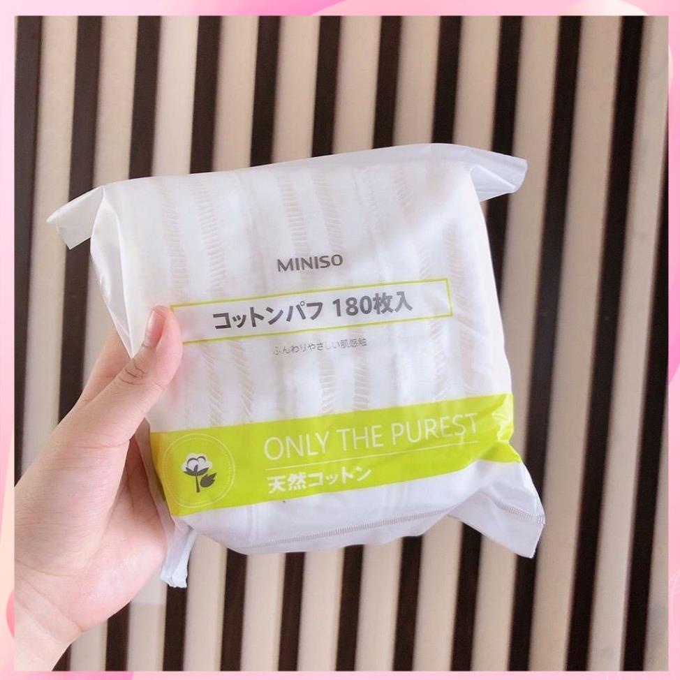 Bông Tẩy Trang Miniso 100% Cotton 180 Miếng