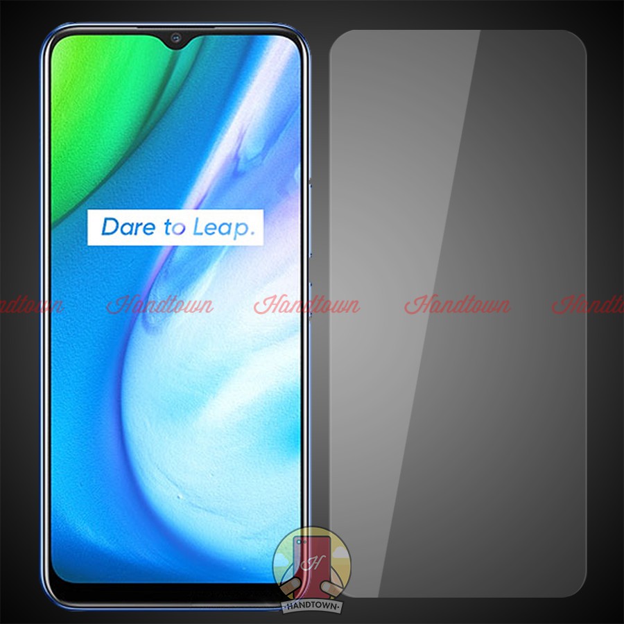 Kính Cường lực Không Full Màn Realme V3 2.5D Trong Suốt Không Chấm Li Ti Handtown