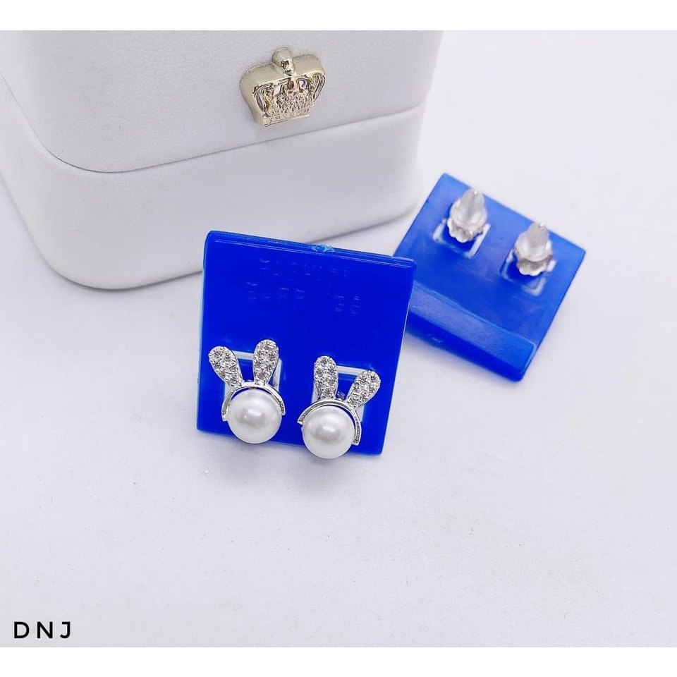 Bông tai nữ bạc thật hình thỏ xinh xắn ngộ nghĩnh đáng yêu LINH MIU SILVER
