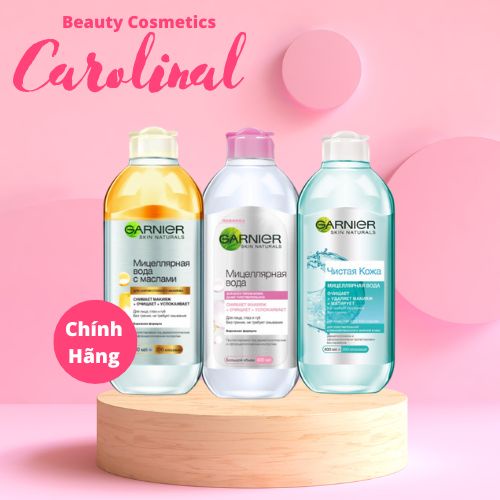 Tẩy trang Garnier 400ml, nước tẩy trang Nga sạch sâu / Cung cấp nước có đủ màu Garnier xanh,Garnier 