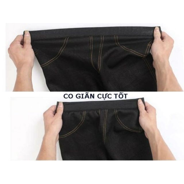 Quần jean 2 da giả bò [2 màu đen và xanh than] | BigBuy360 - bigbuy360.vn