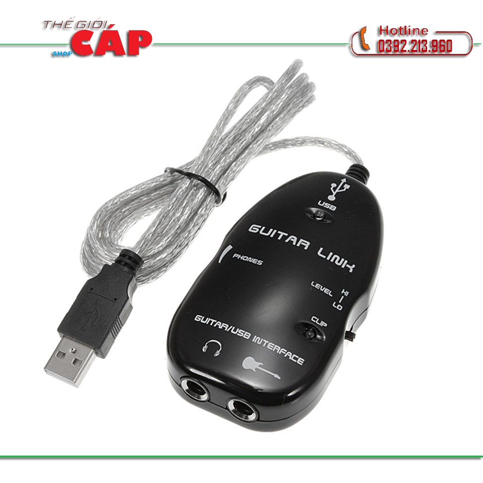 Cable USB Guitar Link kết nối đàn guitar với máy tính để thu âm