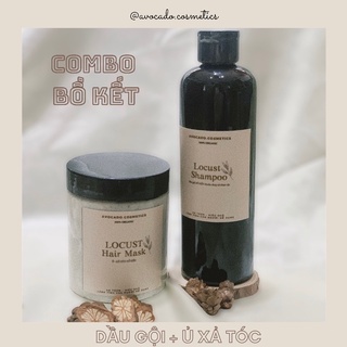 Combo bồ kết - dầu gội + ủ xả tóc