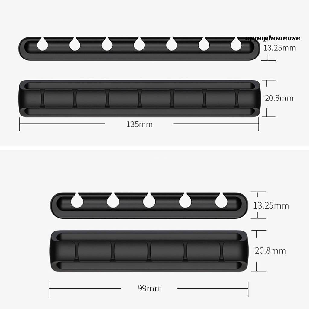Kẹp giữ dây cáp bằng silicone tự dính đa năng sắp xếp gọn gàng cho văn phòng