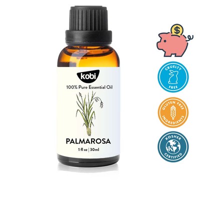 Tinh dầu Sả Hoa Hồng Kobi Palmarosa 30ml thơm phòng thư giãn dùng khuếch tán massage