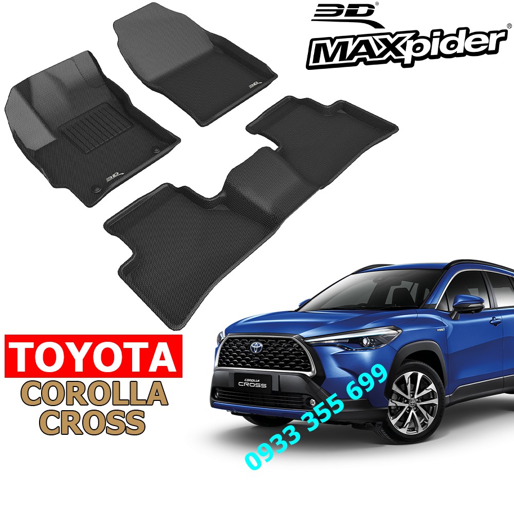 Thảm Lót Sàn TOYOTA COROLLA CROSS chính hãng 3D MAXpider KAGU