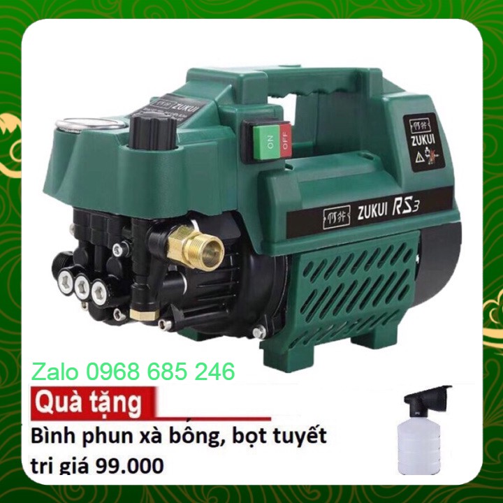 Máy rửa xe Zukui 2400W máy xịt rửa mini gia đình áp lực cao áp cao CÓ CHỈNH ÁP LỰC .