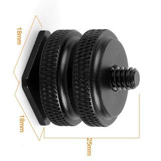 Phụ kiện khớp xoay tròn 360 độ gắn camera hành trình, máy ảnh, điện thoại, vào chân Flash máy ảnh