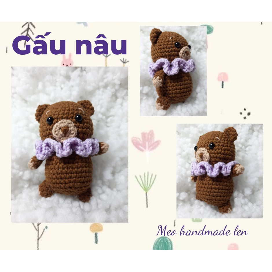 Bộ 8 thú bông len ngộ nghĩnh - Handmade len - Amigurumi