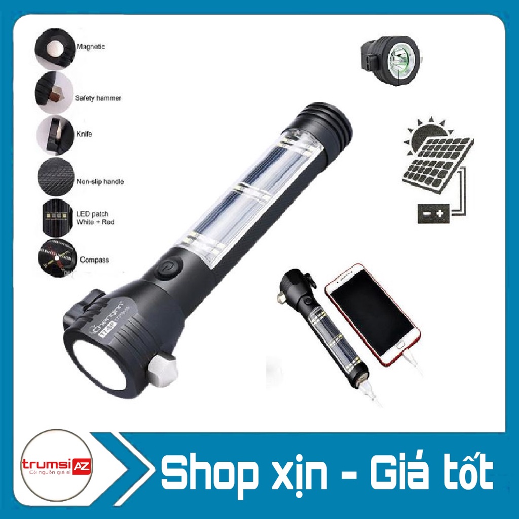 Đèn Pin Solar Power 11 chức năng giá rẻ