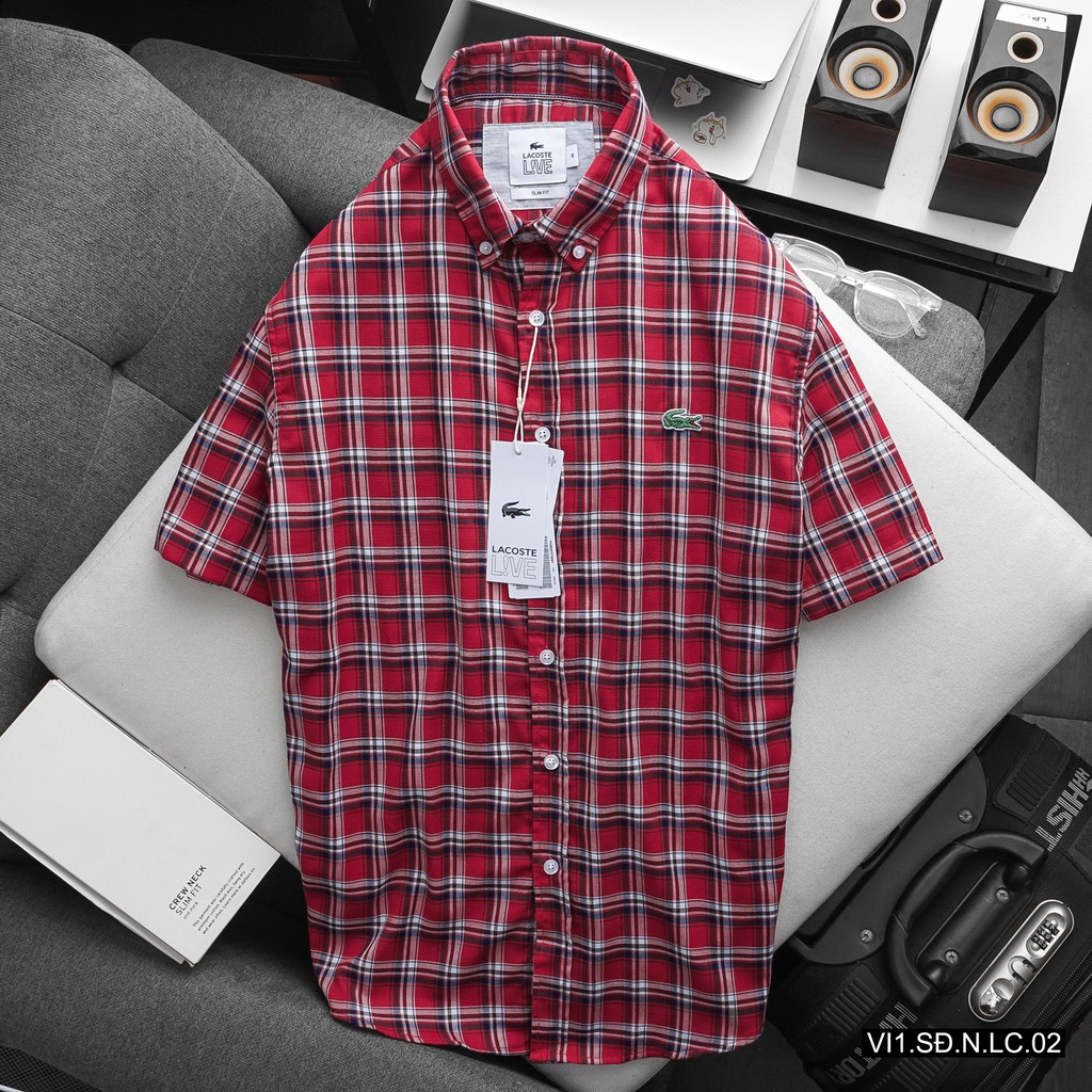 Áo sơmi tay ngắn caro & họa tiết vải linen + cotton siêu mềm , màu đẹp thấm hút tốt ❤️ SMLC1A