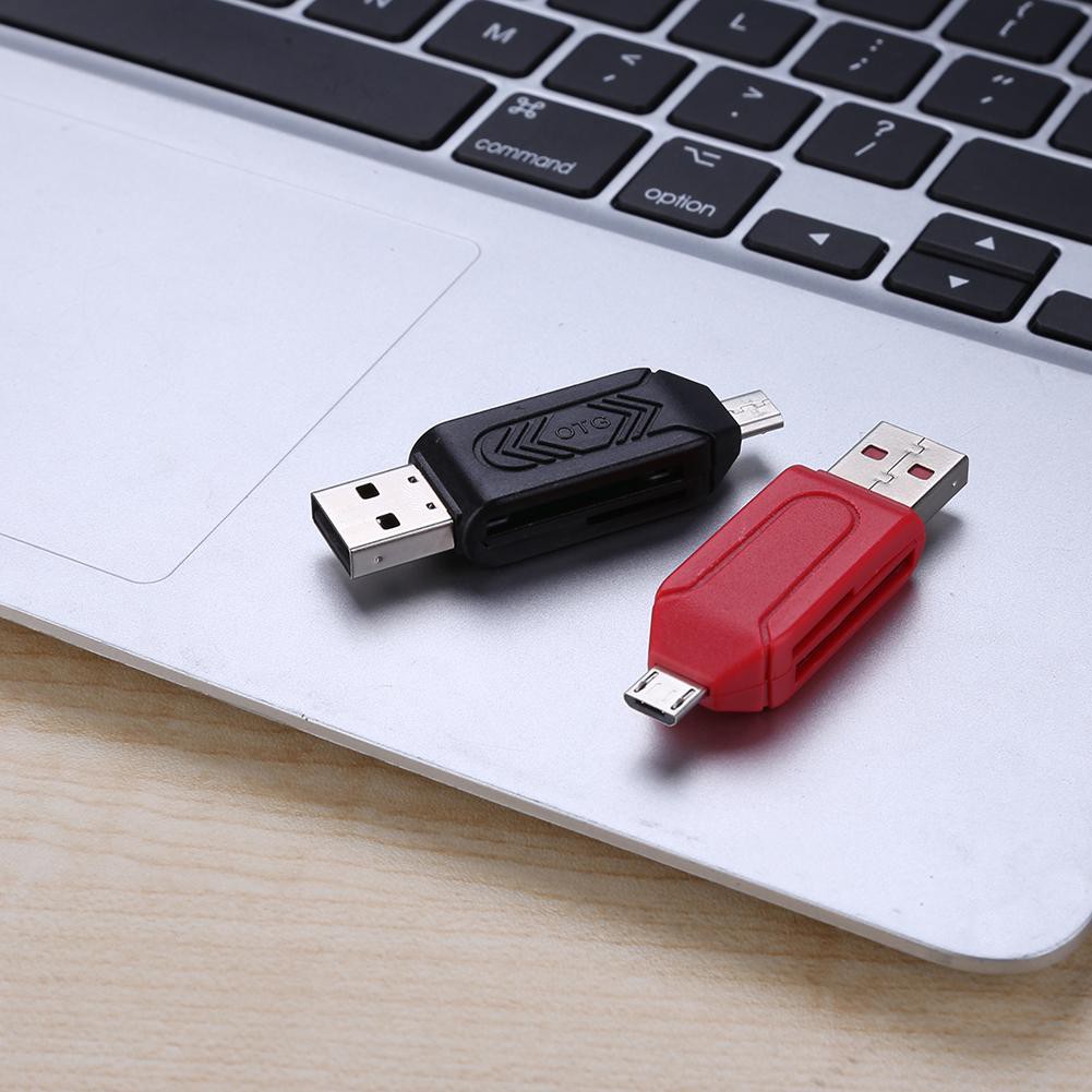 Đầu đọc thẻ nhớ TF/SD 2 trong 1 đa chức năng cắm USB 2.0