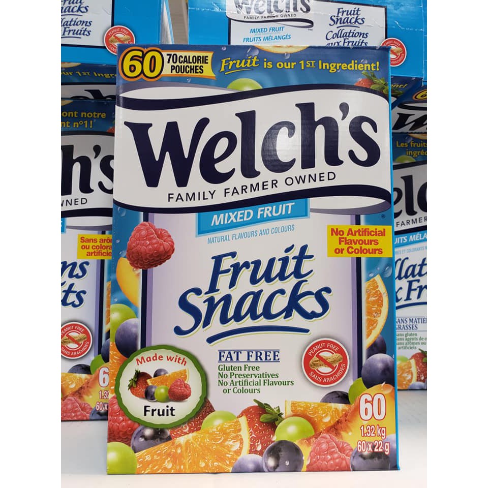 Kẹo dẻo trái cây Welch's Fruit Snacks 60x22g