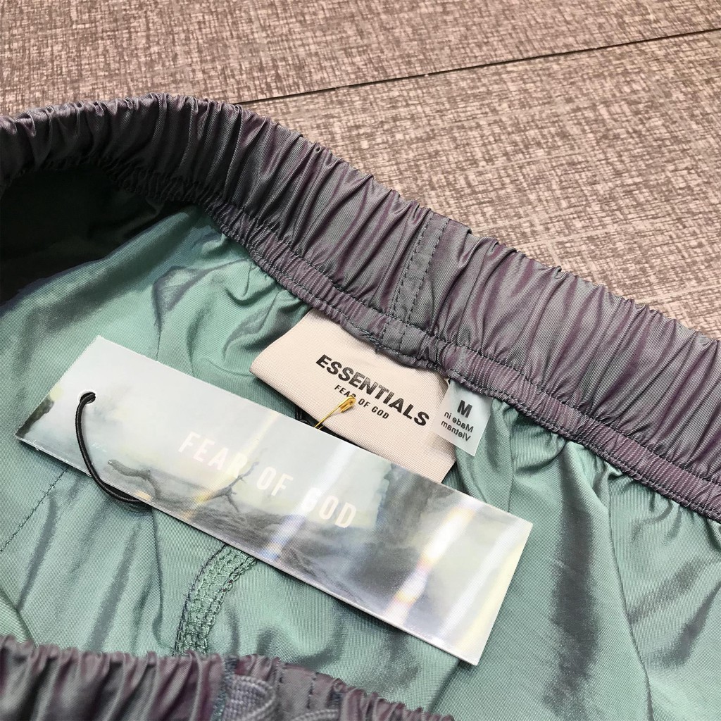 FOG Fear Of God Essentials laser double line tide brand reflective drawstring trousers