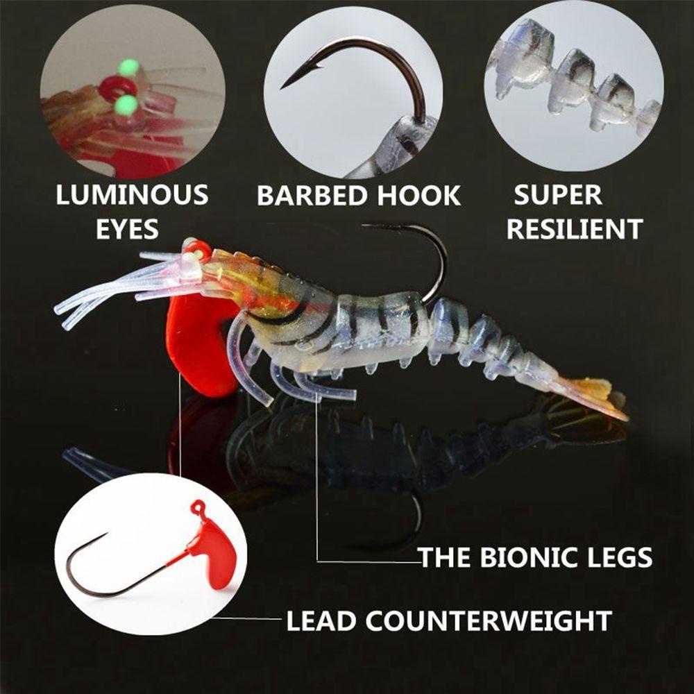 Mồi Câu Cá Giả Mềm Mại Sáng Tạo SHOUKEY Prawn