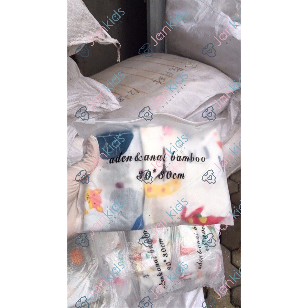 Set 3 khăn sữa khăn mặt xô sợi tre Aden & Anai cho bé