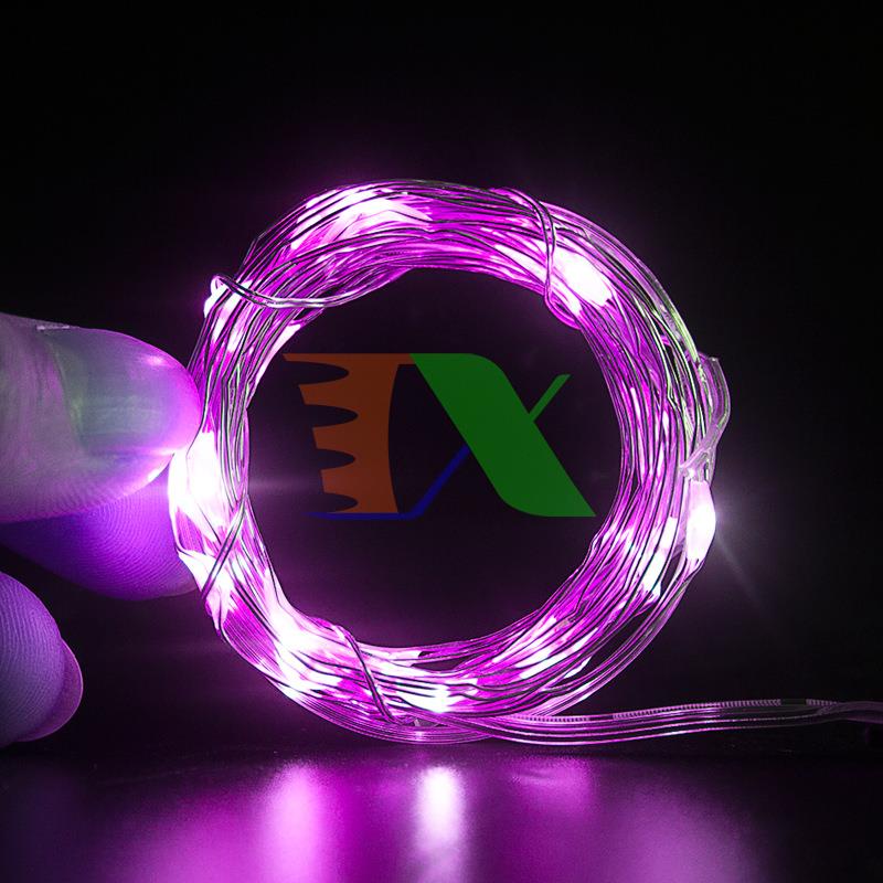 Bộ 5 Đèn led dây, đèn led trang trí dây đồng mini